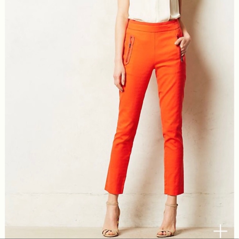 Cartonnier High-Waisted Orange Trousers